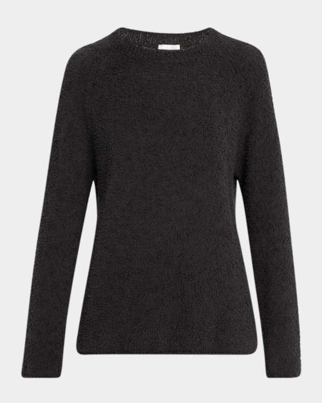 Kathy Raglan-Sleeve Boucle Knit Sweat